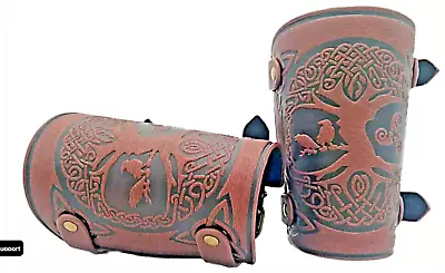 VIKING Arm Bracers Leather Armor Cuffs - SET OF 2 - NEW • $11.99