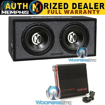 Pkg MEMPHIS PRXE12D 12  1200W SUBWOOFERS SPEAKERS & BOX + PPI TRAX1.1200D AMP • $499.99