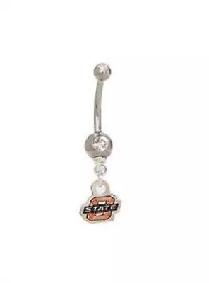 Oklahoma State St Body Jewelry Surgical Steel Curved Navel Barbell Belly Ring • $7.95