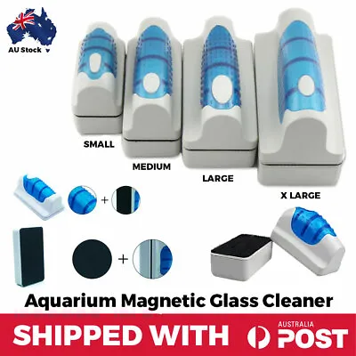 $29.95 • Buy Magnetic Fish Tank Brush Algae Magnet Aquarium Glass Aquatic Cleaner Cleaning