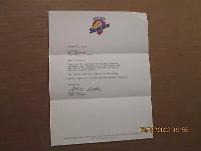 NASL Oakland Stompers Vintage Defunct Dated 1978 Team Logo Soccer Letterhead • $25