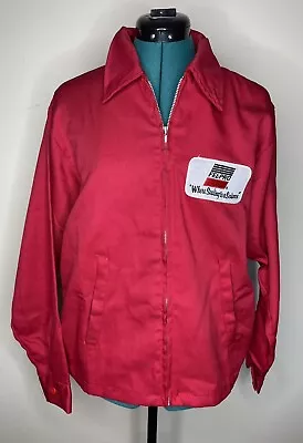Vintage Mechanic Zip Jacket Coat Size M Red USA Workwear Trucker • $67.94