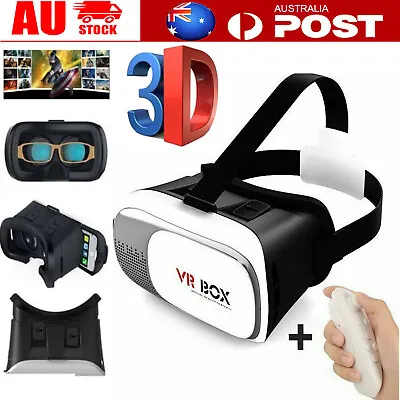$27.79 • Buy Virtual Reality 3D VR Glasses Headset Box Helmet For IPhone And Android Phone AU
