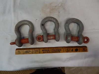 CM WLL Shackle / Clevis 9 ½ Ton ⅞ Alloy Screw Pin Anchor 9.5 (Set Of Three) • $69.99