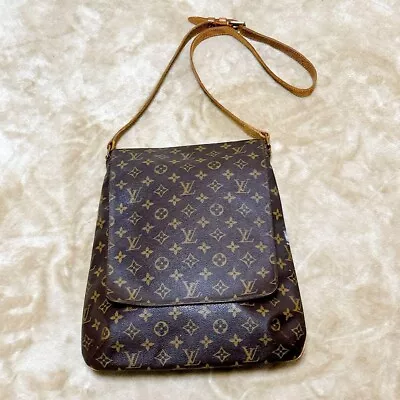 Auth Louis Vuitton Monogram Musette Salsa Shoulder Bag PVC Canvas Leather Brown • £307.22
