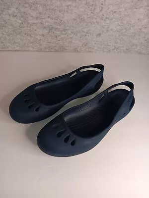 Crocs Kadee Classic Navy Mary Jane Slip On Shoes Womens Size 7 Wide Slingback  • $15
