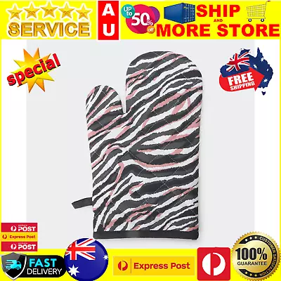 $1.43 • Buy Zebra Oven Glove Heat Resistant Kitchen Baking Cooking Bakery Burn Protection