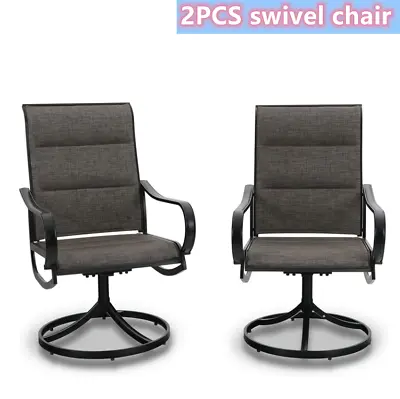 2 Piece Patio Chairs Outdoor Swivel Chair Metal Rocking Chair  Garden Furniture • $199.99
