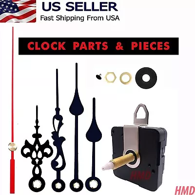 DIY Clock Parts Movement Quartz Mechanism Wall Replacement Repair Tool Hands Kit • $8.29