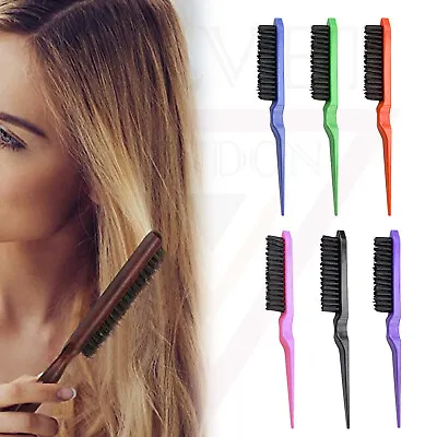 Combing Brush Teasing Hair Brushes Three Row Nylon Comb For Home Beauty Salon • £4.75