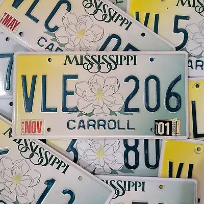 MISSISSIPPI MAGNOLIA LICENSE PLATE 🔥FREE SHIPPING🔥 1 W/RANDOM LETTERS & #'S • $14.99