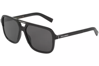 Authentic Dolce Sunglasses DG 4354-501/87 Black W/Grey Lens 58mm   NEW  • $132.14