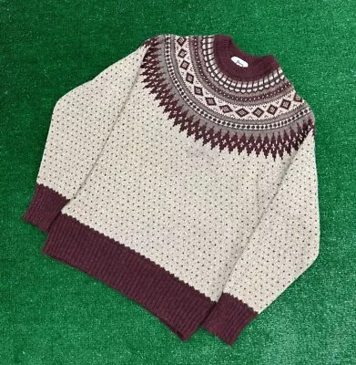 Vintage Woolrich Sweater Fair Isle Wool Size Large • $30