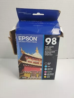 Epson 98 Genuine Ink Set 6 Pack T098120-BCS Date: 10/2024  • $50