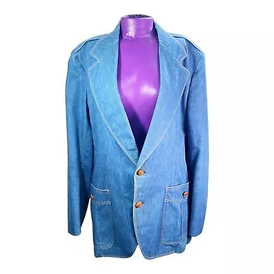 Lee Set Vintage Rare 100% Cotton Wrinkle Resistant Men's Denim Jacket 42 R • $107