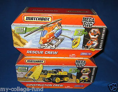 Matchbox Mega Rig Building System Construction & Rescue Crew New • $65
