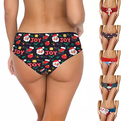 US Womens Panties Sexy Printed Briefs 3D Printing Christmas Gift Funny Underwear • $7.43