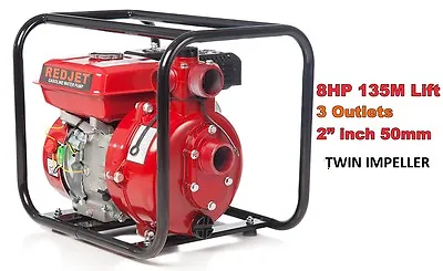 8 Hp 2  & 1.5  Petrol High Pressure Water Transfer Pump Fire Fighting Irrigation • $299