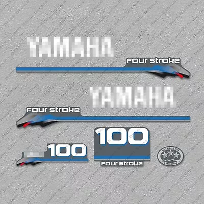 Yamaha 100HP Four Stroke 2000 Outboard Engine Decals Sticker Set 100 HP • $76.57