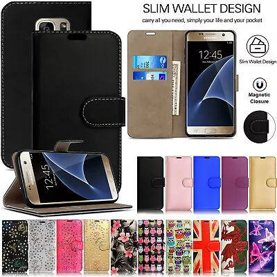 £2.99 • Buy Wallet Case For Samsung Galaxy S7 S6 Edge Premium Leather Flip Phone Cover