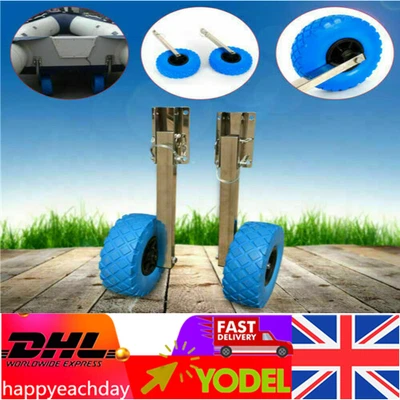 £69 • Buy Stainless Steel Boat Launching Wheels Dinghy Wheeler For Inflatable Boat Yacht 