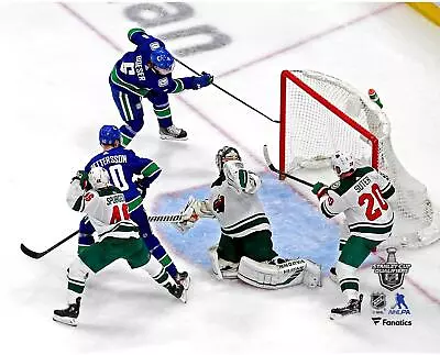 Brock Boeser Vancouver Canucks Unsigned First Stanley Cup Playoffs Goal Photo • $9.99