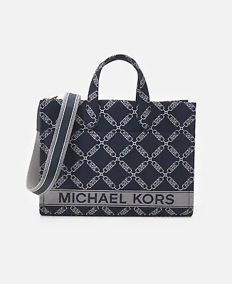 Michael Kors Women Tote Bag Gigi Large Grab Carry Handle Navy Crossbody One Size • $358