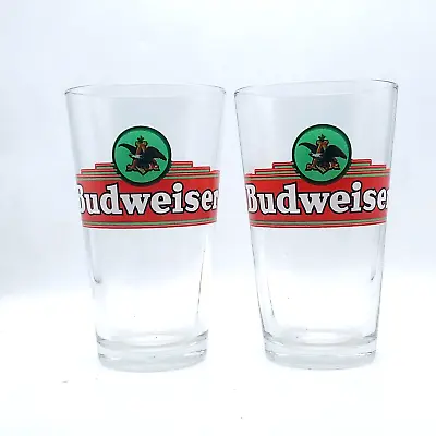 Vintage Budweiser 16oz Beer Pint Glass Official Product Anheuser Eagle Logo • $24.99