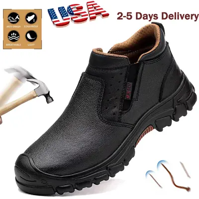 Work Boots Waterproof Mens Safety Shoes Composite Toe Indestructible Shoes • $42.03