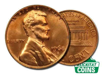 1968-S Uncirculated Lincoln Memorial Cent Penny MS Mint State Copper • $1.92