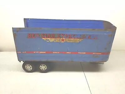 Red Star Express Lines Trailer Dunwell Toy Company Vintage Pressed Steel NJ USA • $46.87