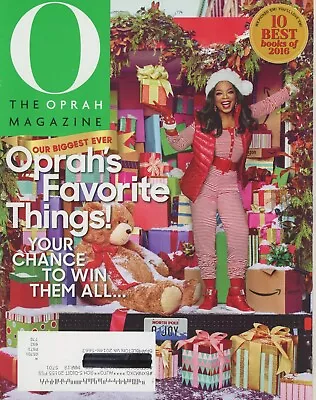 O The Oprah Magazine - December 2016 / Oprah's Favorite Things! / 182 Pages! • $9.50