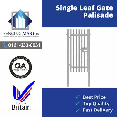 Palisade Single Leaf Pedestrian Gate 1.8m High X 1m  • £462.66