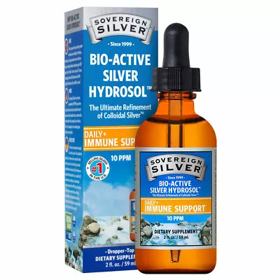 Sovereign Silver 2 Oz Dropper Bottle - Bio-Active Silver Hydrosol • $12.79