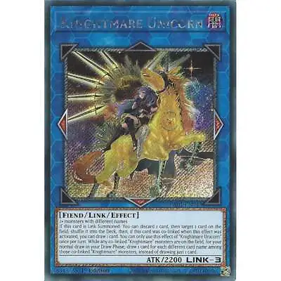 RA01-EN043 Knightmare Unicorn (Alt Art) : Platinum Secret Rare : 1st Ed : YuGiOh • £2.95