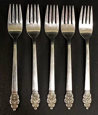 Oneida Vinland Salad Forks * Set Of 5 * Stainless Signs Of Normal Use 6 5/8  • $17.95