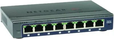 Netgear GS108E ProSafe Plus Gigabit Switch - 8-Port 10/100/1000 QoS VLAN • $135.22