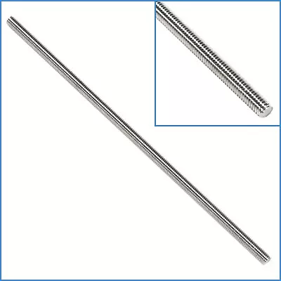 M6 200mm Stainless Steel Full Threaded Rod Bar Screw Bolt Furniture Stick Clamp • $13.45