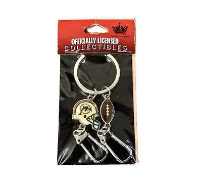 Miami Dolphins Keychain NFL Football And Helmet New Sealed Package NOS Aminco • $7.50