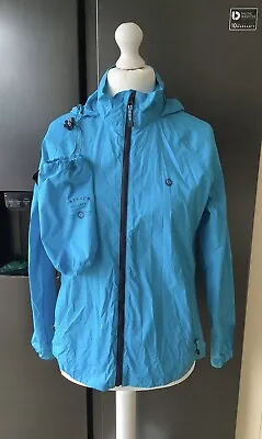 FAT FACE - Ladies Blue Foldaway - Rain Mac / Pac-a-Mac / Anorak - Size 16 • £9.99