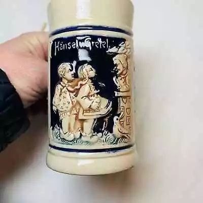 Vtg German Beer Stein Mini Mug Hansel & Gretel Fairy Tales West Germany • $10