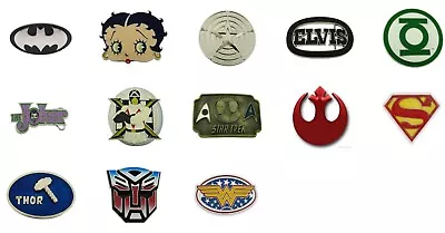 Superhero Belt Buckle Batman Elvis SupermanTransformers Star Trek Wars Originals • $14.17