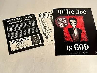 LIVE FREAKY DIE FREAKY Billie Joe Armstrong Lot Of 2 Large 7 X 5 Promo Postcards • $7.99