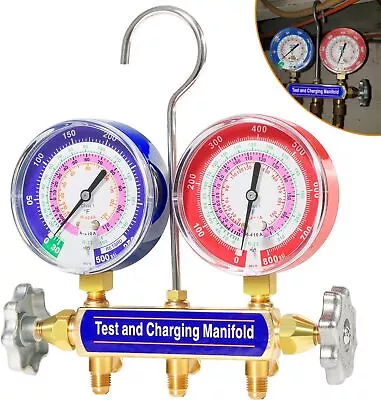 42001 Charging Manifold Gauge 2 Valve With 3-1/8  Gauge For R-22 R-404A R-410A • $85.99