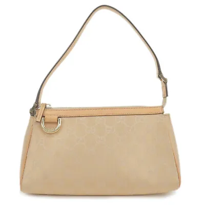 £339 • Buy Auth GUCCI AbbeyShoulder Bag Pouch Beige  GG Canvas Leather 145750 Used