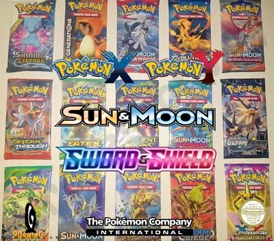 $23.38 • Buy Pokemon Card NEW SEALED BOOSTER Packs XY Sun & Moon SWSH (Pre V Ex Gx Lv X) TCG