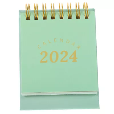 2024 Mini Desk Calendar Daily Schedule Green For Home Office-RO • £5.99