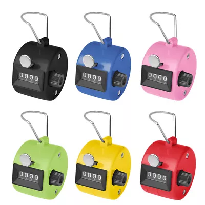 2PCS Hand Tally Counters 4 Digital ABS Click Counter For Sport Stadium Coach Eve • $9.99