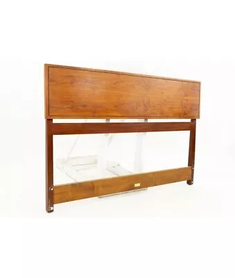 Edward Wormley For Dunbar Mid Century Walnut Rosewood And Brass Headboard • $995