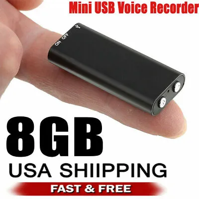 Mini Spy Audio Recorder Voice Activated Office Listening Device 96 Hours 8GB • $13.38